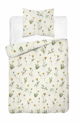 Pościel bawełniana 140x200 Kremowa w dmuchawce - delikatny łąkowy wzór, 100% bawełna - 5339 A - Soft Meadow
