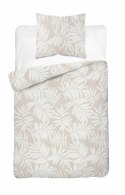 Pościel bawełniana 140x200 Beżowa w liście - tropikalny wzór, 100% bawełna - 5335 B - Soft Meadow Pościel bawełniana 140x200 Beżowa w liście - tropikalny wzór, 100% bawełna - 5335 B - Soft Meadow
