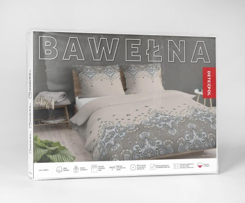 Pościel bawełniana 160x200 Beżowa z ornamentem - orientalny wzór paisley, 100% bawełna - 5338 A - Soft Meadow Pościel bawełniana 160x200 Beżowa z ornamentem - orientalny wzór paisley, 100% bawełna - 5338 A - Soft Meadow