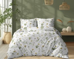 Pościel bawełniana 160x200 Biała w dmuchawce - delikatny łąkowy wzór, 100% bawełna - 5339 B - Soft Meadow