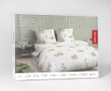 Pościel bawełniana 160x200 Biała w beżowe róże - elegancki wzór vintage, 100% bawełna - 5342 A - Soft Meadow Pościel bawełniana 160x200 Biała w beżowe róże - elegancki wzór vintage, 100% bawełna - 5342 A - Soft Meadow