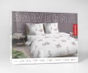 Pościel bawełniana 160x200 Biała w pudrowe róże - romantyczny motyw, 100% bawełna - 5342 B - Soft Meadow