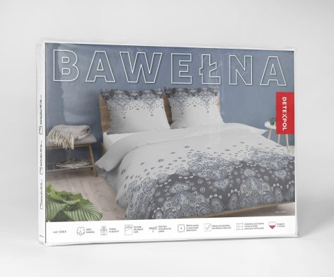 Pościel bawełniana 160x200 Biała z ornamentem - orientalny wzór paisley, 100% bawełna - 5338 B - Soft Meadow Pościel bawełniana 160x200 Biała z ornamentem - orientalny wzór paisley, 100% bawełna - 5338 B - Soft Meadow