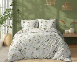 Pościel bawełniana 160x200 Kremowa w dmuchawce - delikatny łąkowy wzór, 100% bawełna - 5339 A - Soft Meadow