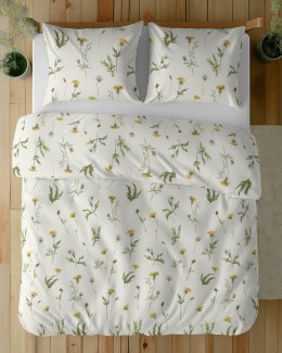 Pościel bawełniana 160x200 Kremowa w dmuchawce - delikatny łąkowy wzór, 100% bawełna - 5339 A - Soft Meadow