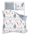 Pościel bawełniana 160x200 Liście morelowa szara granatowa Fashion 23 Faro Pościel bawełniana 160x200 Liście morelowa szara granatowa Fashion 23 Faro