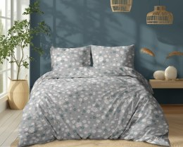 Pościel bawełniana 160x200 Szara w stokrotki - kwiatowy wzór, 100% bawełna - 5337 A - Soft Meadow
