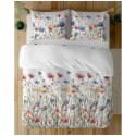 Pościel bawełniana 220x200 Biała w letnie łąkowe kwiaty - kolorowa pościel w stylu boho, 100% bawełna - 5341 A - Soft Meadow Pościel bawełniana 220x200 Biała w letnie łąkowe kwiaty - kolorowa pościel w stylu boho, 100% bawełna - 5341 A - Soft Meadow