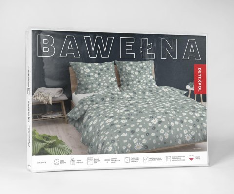 Pościel bawełniana 220x200 Zielona w stokrotki - letni motyw kwiatowy, 100% bawełna - 5337 B - Soft Meadow Pościel bawełniana 220x200 Zielona w stokrotki - letni motyw kwiatowy, 100% bawełna - 5337 B - Soft Meadow