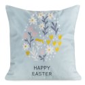 Poszewka świąteczna 45x45 Wiosna 11 niebieska żółta Happy Easter welurowa Eurofirany Poszewka świąteczna 45x45 Wiosna 11 niebieska żółta Happy Easter welurowa Eurofirany
