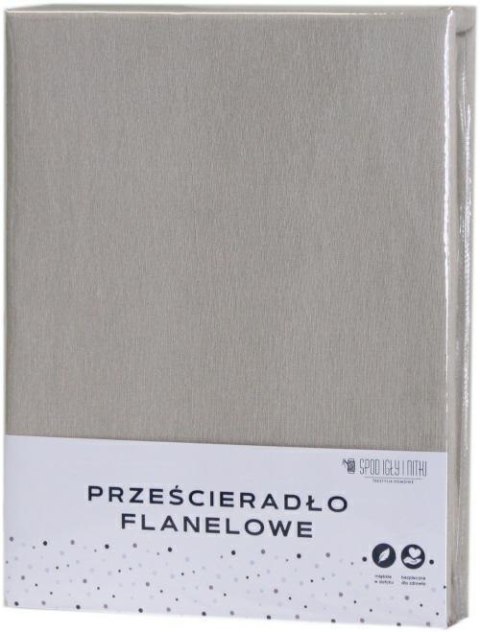 Prześcieradło flanelowe bez gumki 220x240 beżowe Prześcieradło flanelowe bez gumki 220x240 beżowe