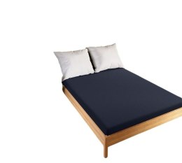 Prześcieradło jersey z gumką 180x200 Dreamy Premium granatowe 100034/FRG/025/180200/1