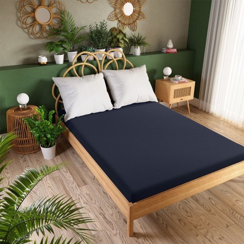 Prześcieradło jersey z gumką 180x200 Dreamy Premium granatowe 100034/FRG/025/180200/1 Prześcieradło jersey z gumką 180x200 Dreamy Premium granatowe 100034/FRG/025/180200/1