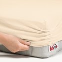 Prześcieradło jersey z gumką 220x240 beżowe jasne 008 grube 150g/m2 KARO Prześcieradło jersey z gumką 220x240 beżowe jasne 008 grube 150g/m2 KARO