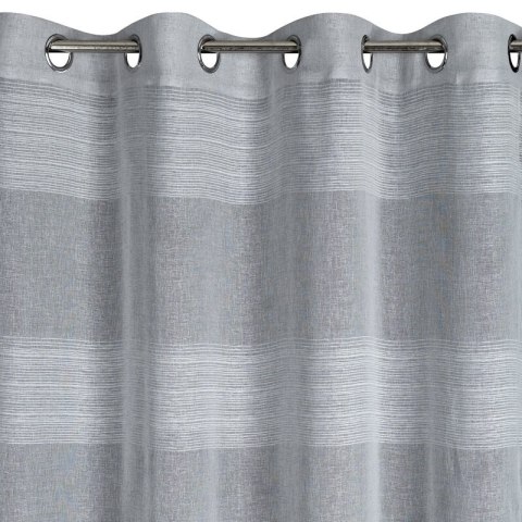 Zasłona 140x250 Agata srebrna z szenilowymi pasami gotowa na przelotkach Eurofirany Zasłona 140x250 Agata srebrna z szenilowymi pasami gotowa na przelotkach Eurofirany