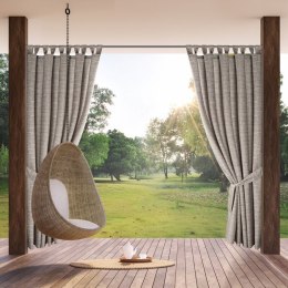 Zasłona gotowa 155x240 Garden 10 brązowa do ogrodu wodoodporna mocowana na szelki/rzep Eurofirany