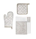 Zestaw kuchenny 4 cz. Etno 2x Ścierka 40x60 Podkładka 20x20 cm Rękawica 17,5x28,5 cm Zestaw kuchenny 4 cz. Etno 2x Ścierka 40x60 Podkładka 20x20 cm Rękawica 17,5x28,5 cm
