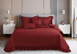 Narzuta z falbanką 240x220 Ruffy bordowa falbanka romby glamour dekoracyjna I2