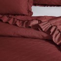 Narzuta z falbanką 240x220 Ruffy bordowa falbanka romby glamour dekoracyjna I2 Narzuta z falbanką 240x220 Ruffy bordowa falbanka romby glamour dekoracyjna I2