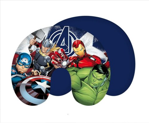 Poduszka turystyczna rogal Avengers Heroes granatowa kolorowa Poduszka turystyczna rogal Avengers Heroes granatowa kolorowa