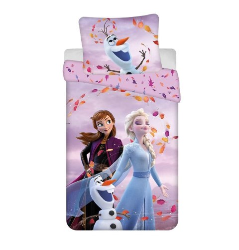 Pościel bawełniana 140x200 Frozen Kraina Lodu różowa poszewka 70x90 JF24 Pościel bawełniana 140x200 Frozen Kraina Lodu różowa poszewka 70x90 JF24