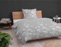 Pościel bawełniana 140x200 szara liście z jedną poszewką 4957B Bawełna 84 Pościel bawełniana 140x200 szara liście z jedną poszewką 4957B Bawełna 84