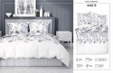 Pościel bawełniana 180x200 biała szara błękitna kwiaty 4462 B bawełna 40 Pościel bawełniana 180x200 biała szara błękitna kwiaty 4462 B bawełna 40