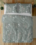 Pościel bawełniana 220x200 zielona ciemna biała kwiatki 5250 B Bawełna 48 Pościel bawełniana 220x200 zielona ciemna biała kwiatki 5250 B Bawełna 48