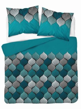 Pościel satynowa 220x200 Orientalna mozaika turkusowa 5226 A Home Satin 41