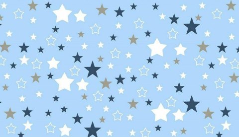 Poszewka bawełniana 50x60 364K gwiazdki niebieska Kids 24 Poszewka bawełniana 50x60 364K gwiazdki niebieska Kids 24
