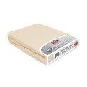 Prześcieradło jersey z gumką 140x200 beżowe jasne 047 Constance KARO Prześcieradło jersey z gumką 140x200 beżowe jasne 047 Constance KARO