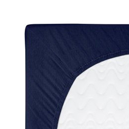 Prześcieradło jersey z gumką 160x200 granatowe 026 Constance KARO