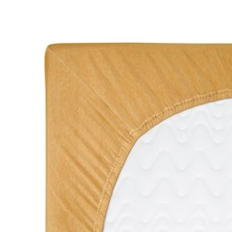 Prześcieradło jersey z gumką 160x200 musztardowe 042 Constance KARO