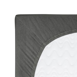 Prześcieradło jersey z gumką 160x200 szare 037 Constance KARO