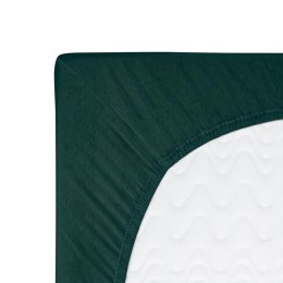 Prześcieradło jersey z gumką 160x200 zielone butelkowe 036 Constance KARO