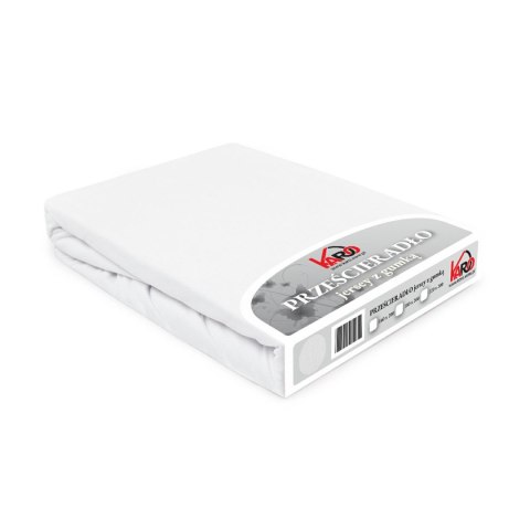 Prześcieradło jersey z gumką 180x200 białe 001 Constance KARO Prześcieradło jersey z gumką 180x200 białe 001 Constance KARO