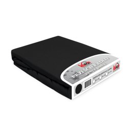 Prześcieradło jersey z gumką 180x200 czarne 027 Constance KARO