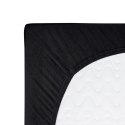 Prześcieradło jersey z gumką 180x200 czarne 027 Constance KARO Prześcieradło jersey z gumką 180x200 czarne 027 Constance KARO