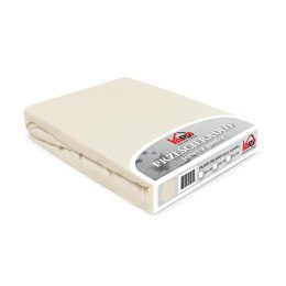 Prześcieradło jersey z gumką 180x200 ecru 022 Constance KARO