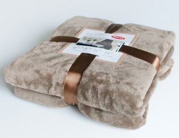 Koc narzuta z mikrofibry 150x200 Plain brązowy jasny 17 Matex