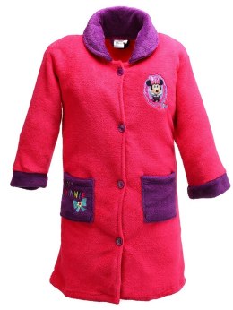 Płaszcz dziecięcy pluszowy Myszka Mini 116 cm 6 lat amarantowy na guziki 0696
