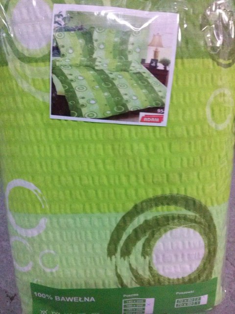 Pościel z kory 140x200 wzór 95/1 Zielone księżyce na guziki 100% bawełna gruba Pościel z kory 140x200 wzór 95/1 Zielone księżyce na guziki 100% bawełna gruba