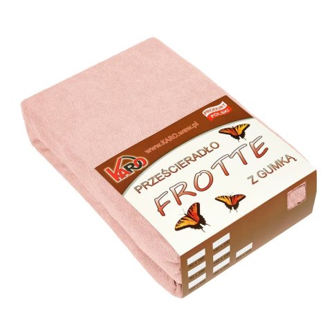 Prześcieradło frotte z gumką 60x120 łososiowe 006 grube 200g/m2 KARO Prześcieradło frotte z gumką 60x120 łososiowe 006 grube 200g/m2 KARO