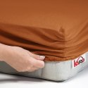 Prześcieradło jersey z gumką 180x200 brązowe 040 grube 150g/m2 KARO Prześcieradło jersey z gumką 180x200 brązowe 040 grube 150g/m2 KARO