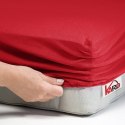 Prześcieradło jersey z gumką 200x220 czerwone 024 grube 150g/m2 KARO Prześcieradło jersey z gumką 200x220 czerwone 024 grube 150g/m2 KARO