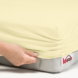Prześcieradło jersey z gumką 200x220 kremowe 003 grube 150g/m2 KARO