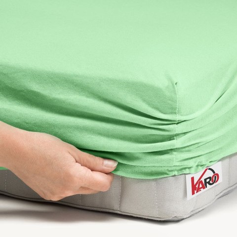 Prześcieradło jersey z gumką 60x120 seledynowe 012 grube 150g/m2 KARO Prześcieradło jersey z gumką 60x120 seledynowe 012 grube 150g/m2 KARO