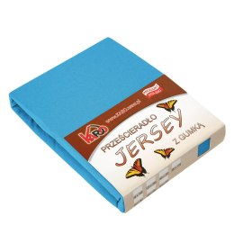 Prześcieradło jersey z gumką 60x120 turkusowe 080 grube 150g/m2 KARO