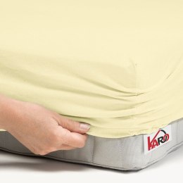 Prześcieradło jersey z gumką 70x140 kremowe 003 grube 150g/m2 KARO