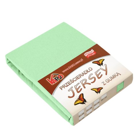 Prześcieradło jersey z gumką 70x140 seledynowe 012 grube 150g/m2 KARO Prześcieradło jersey z gumką 70x140 seledynowe 012 grube 150g/m2 KARO